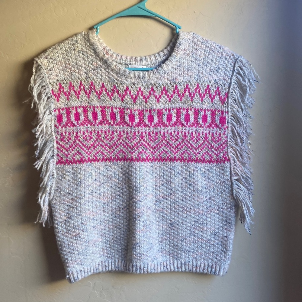 Cat & jack girls large fringe sweater